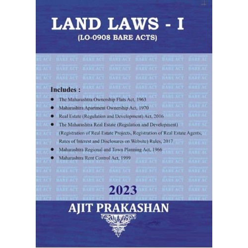 Ajit Prakashan's Land Laws I (L0-0908 Bare Acts 2023)